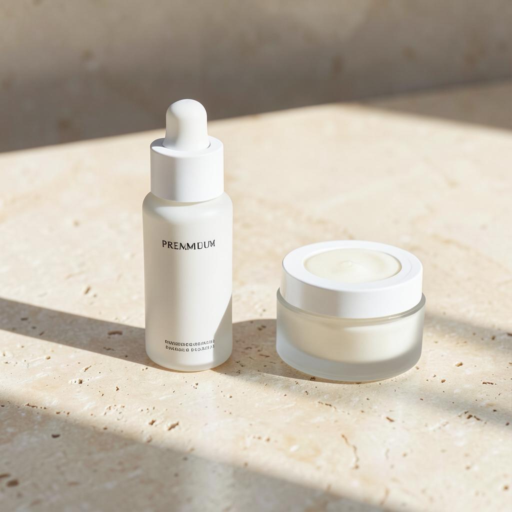 Serum and cream from the skincare range